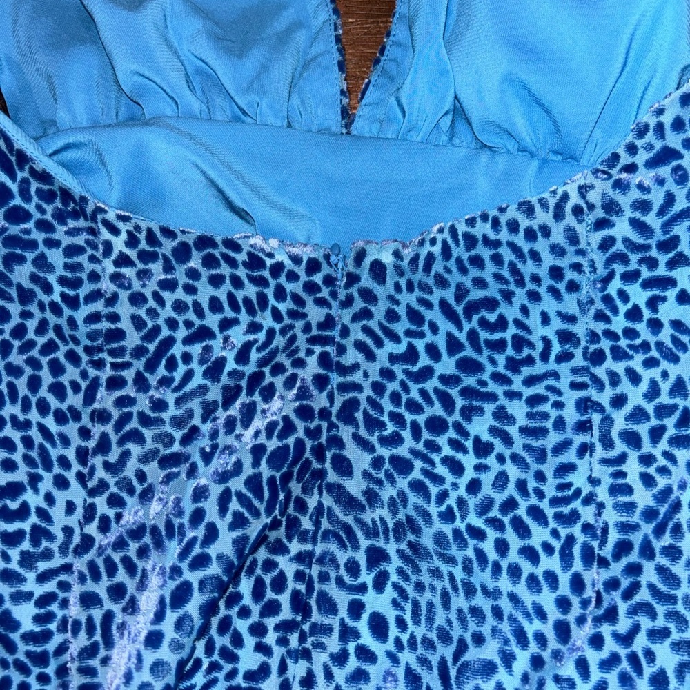 NBD Pari Mini Dress in Blue Leopard Size X-Small - Picture 8 of 10